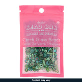Czech Seed Beads – 50g – Green Assorted Mix
